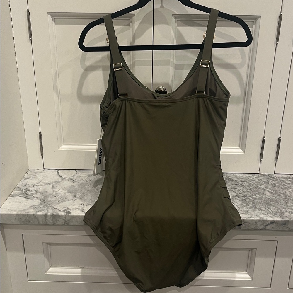 DKNY Olive One-Piece Starburst swimsuit - Picture 6 of 7